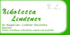 nikoletta lindtner business card
